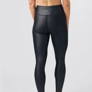 Zyia Active Black Metallic Light N Tight Hi-Rise 7/8 24" size 6-8 BNWT